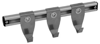 Aluminium-Laufschiene mit drei Stahlhaken