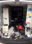 Eine von Syncro eingerichtete mobile Werkstatt nach einem Unfall