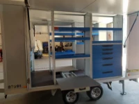 Einrichtung einer mobilen Werkstatt in einem Anhänger
