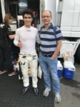 Luca Comunello, Vorsitzender der Unternehmensgruppe Syncro System, mit Sérgio Sette Câmara, Team MP Motorsport