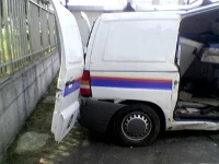 Mercedes Vito nach einem Unfall