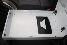 Alles ordentlich verstaut und jederzeit griffbereit auf dem Beifahrersitz