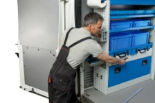 Ausziehbarer Schraubstockhalter für Nutzfahrzeuge