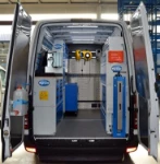 Für Baumaschinen eingerichteter Sprinter