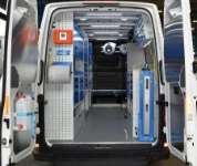 Werkstatt an Bord des von Syncro System eingerichteten TGE